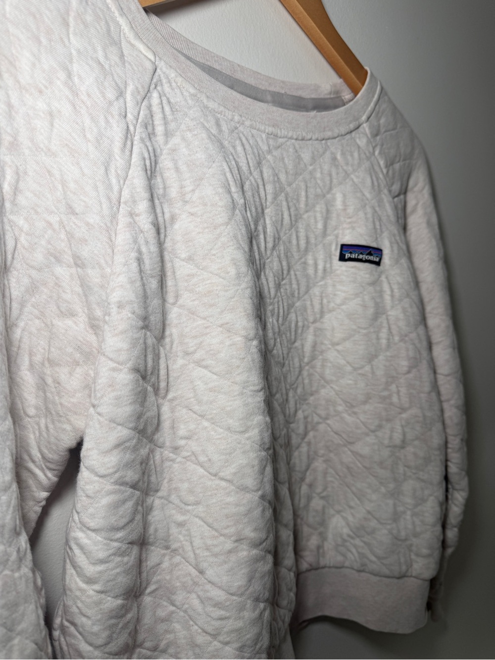 Patagonia Organic Cotton Quilt Crew Sweatshirt Drifter Grey M - Picture 2 of 4